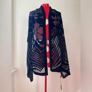 NWT Kenneth Cole Velour & Sheer Scarf